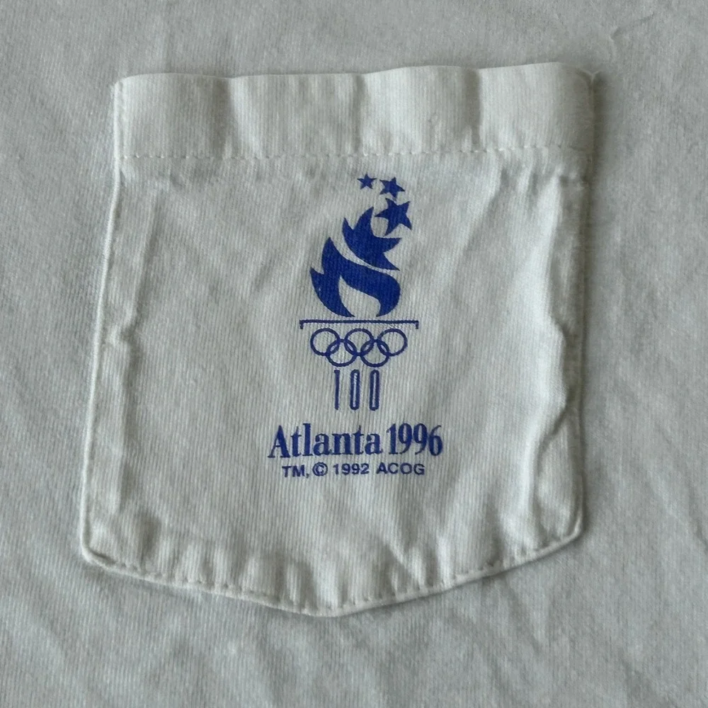 Olympics Shirt Men Extra Large 96 Atlanta 100th Vintage Hanes ‎ Single Stitch